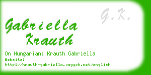 gabriella krauth business card
